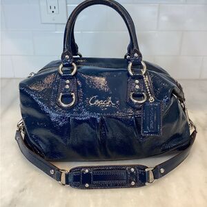 Coach Ashley Patent Leather Convertible Satchel/Shoulder Bag EUC